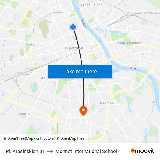 Pl. Krasińskich 01 to Monnet International School map