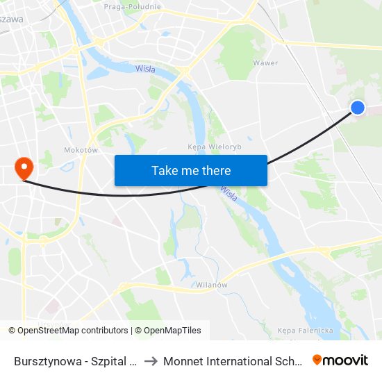 Bursztynowa - Szpital 02 to Monnet International School map