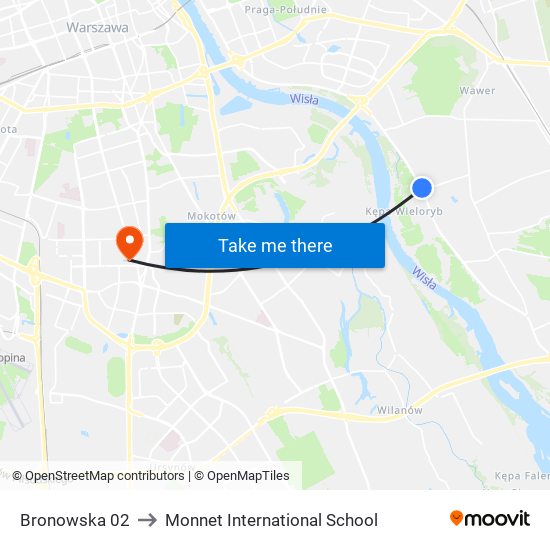 Bronowska 02 to Monnet International School map