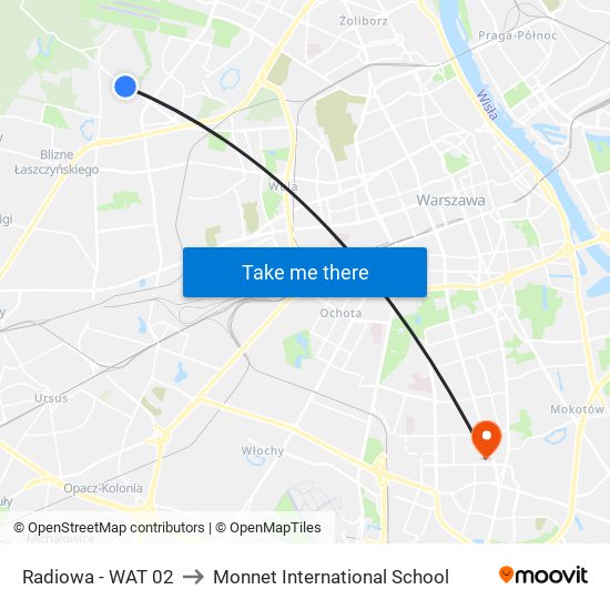 Radiowa - WAT 02 to Monnet International School map