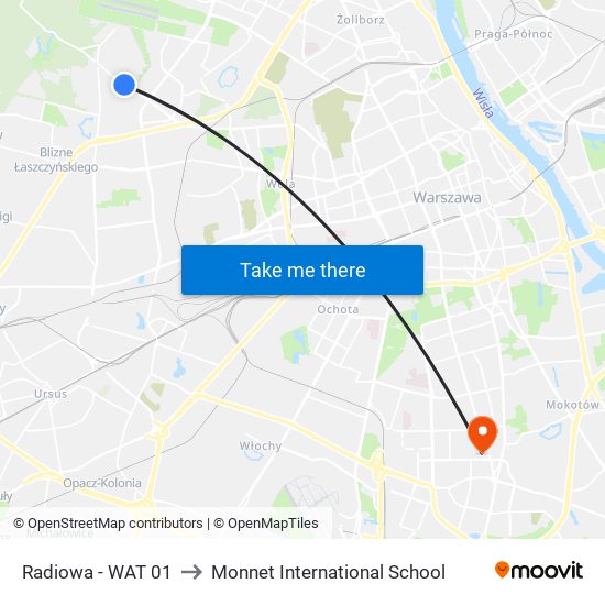 Radiowa-Wat to Monnet International School map