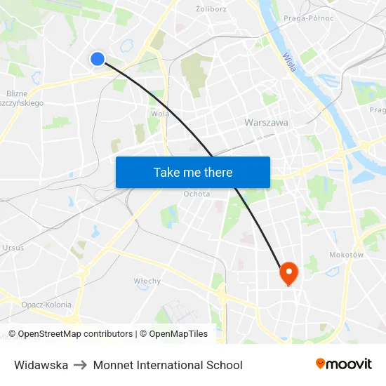 Widawska to Monnet International School map