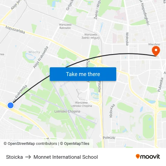 Stoicka to Monnet International School map