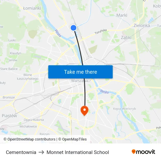 Cementownia to Monnet International School map
