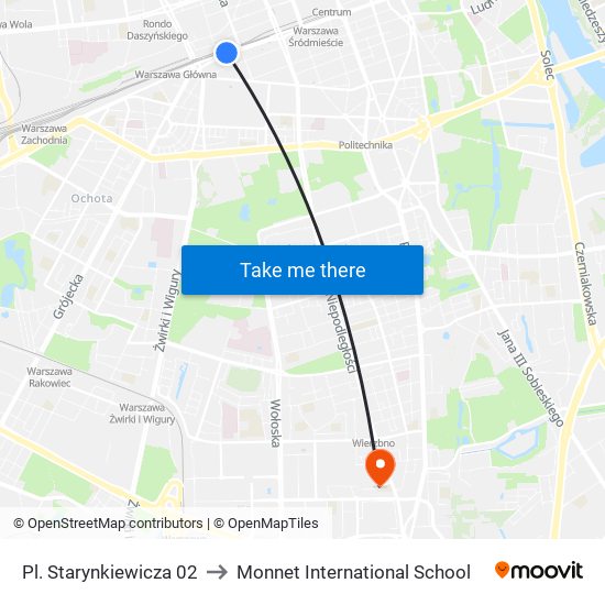 Pl. Starynkiewicza 02 to Monnet International School map