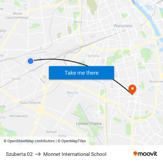 Szuberta to Monnet International School map