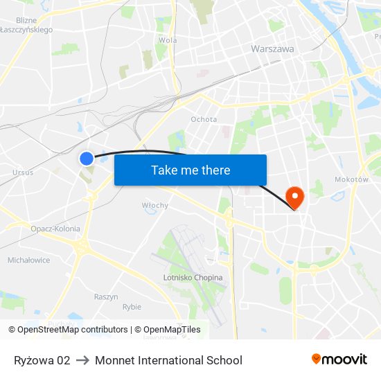 Ryżowa 02 to Monnet International School map