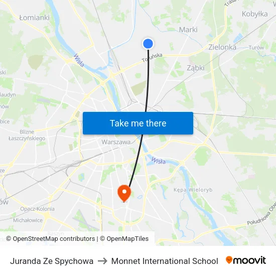 Juranda Ze Spychowa to Monnet International School map