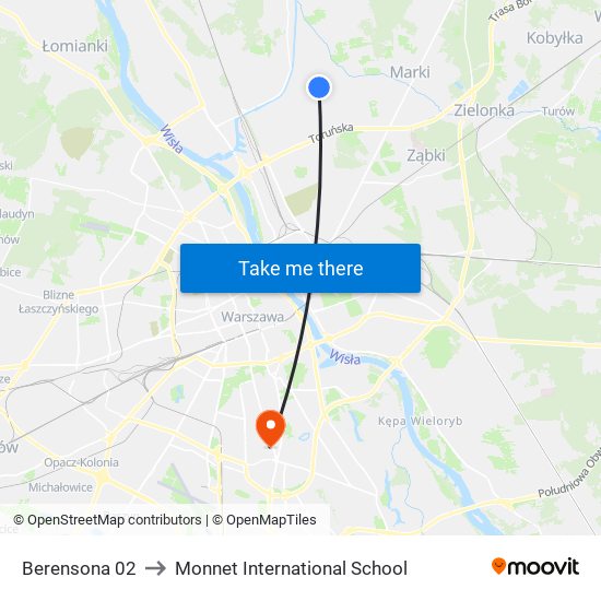 Berensona 02 to Monnet International School map