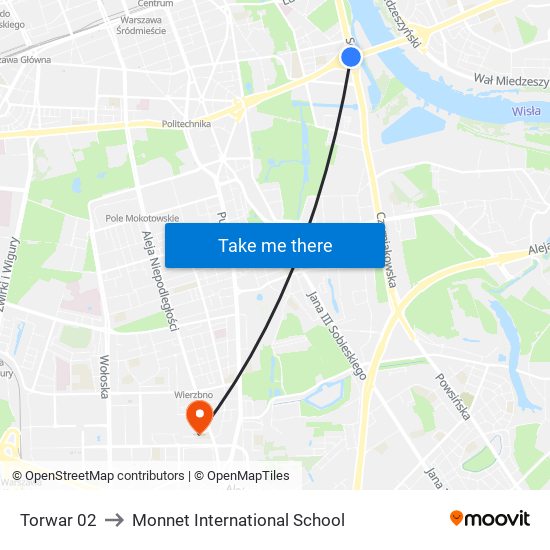 Torwar 02 to Monnet International School map