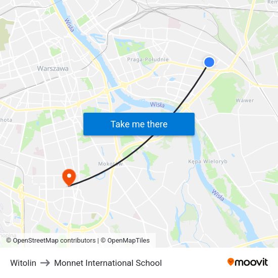 Witolin to Monnet International School map