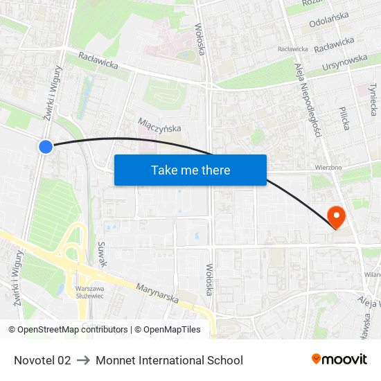 Novotel 02 to Monnet International School map