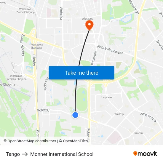 Tango to Monnet International School map