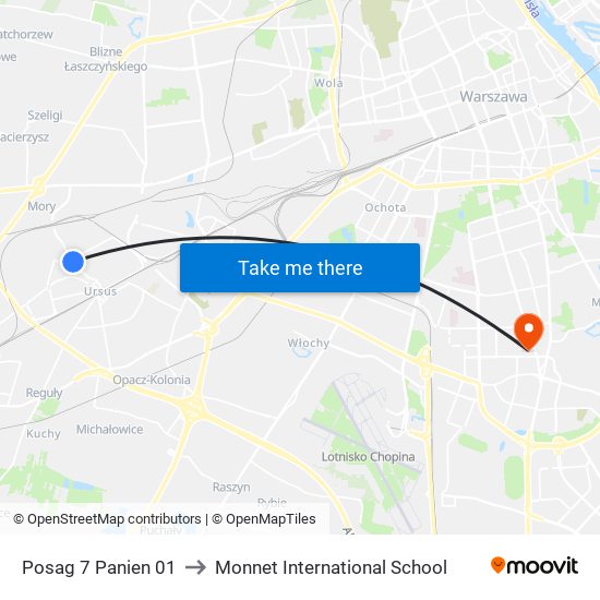 Posag 7 Panien 01 to Monnet International School map