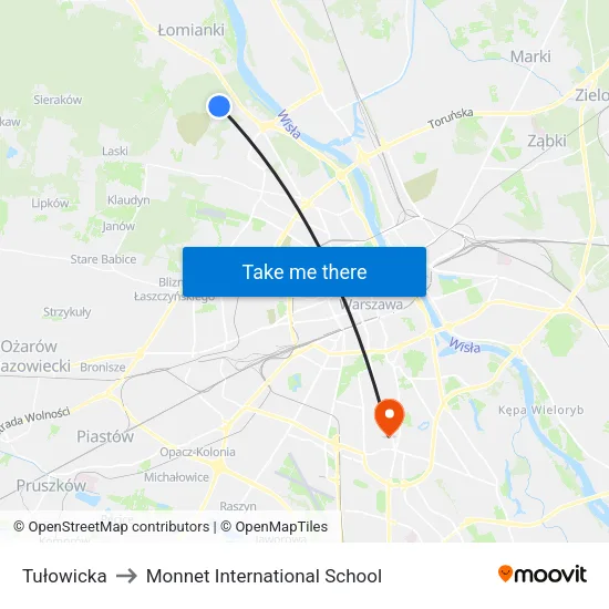Tułowicka to Monnet International School map