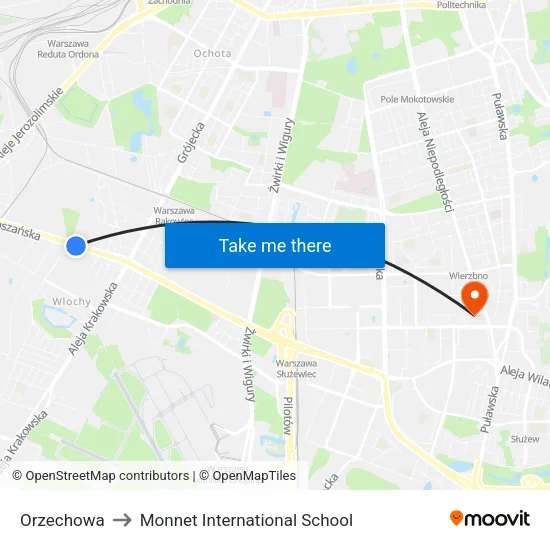Orzechowa to Monnet International School map