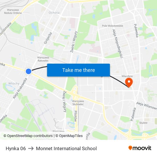 Hynka 06 to Monnet International School map