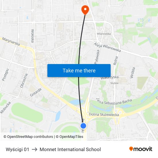 Wyścigi 01 to Monnet International School map