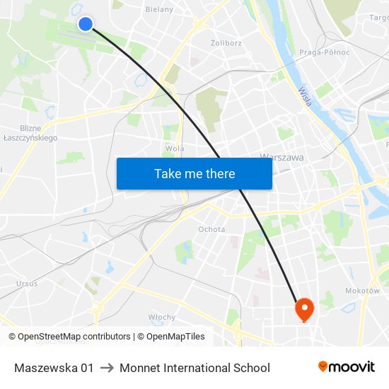 Maszewska to Monnet International School map