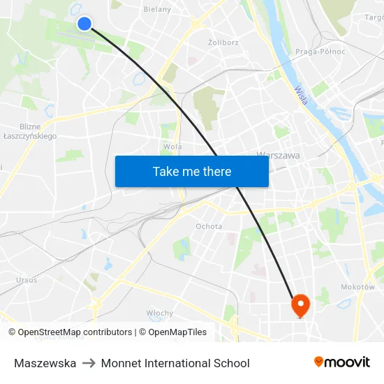 Maszewska to Monnet International School map