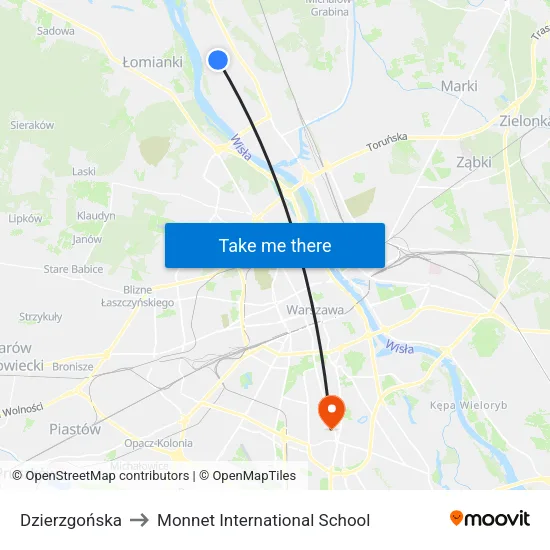 Dzierzgońska to Monnet International School map
