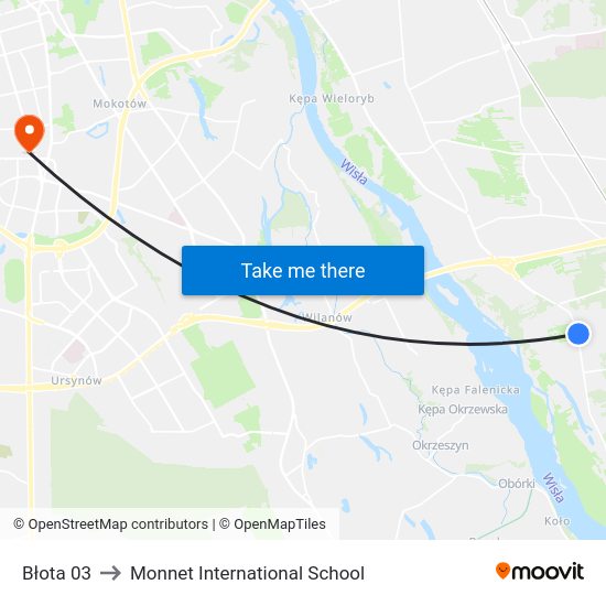 Błota to Monnet International School map