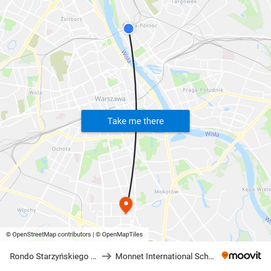 Rondo Starzyńskiego 01 to Monnet International School map