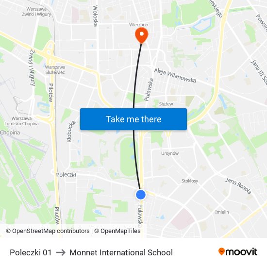 Poleczki 01 to Monnet International School map