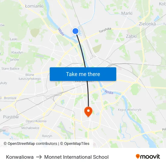 Konwaliowa to Monnet International School map