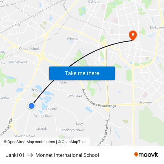 Janki 01 to Monnet International School map