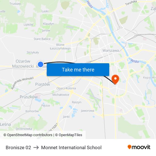 Bronisze 02 to Monnet International School map