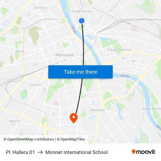 Pl. Hallera 01 to Monnet International School map