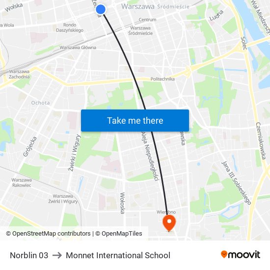 Norblin 03 to Monnet International School map