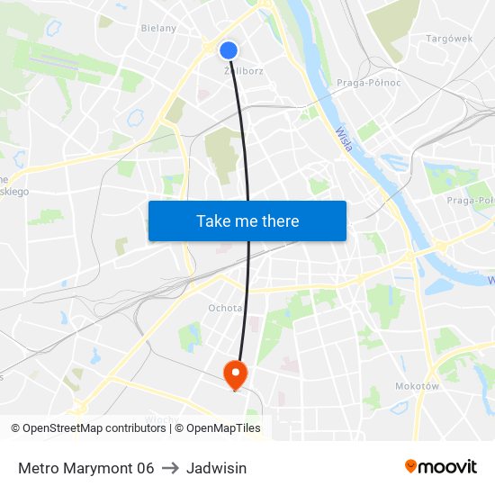 Metro Marymont 06 to Jadwisin map