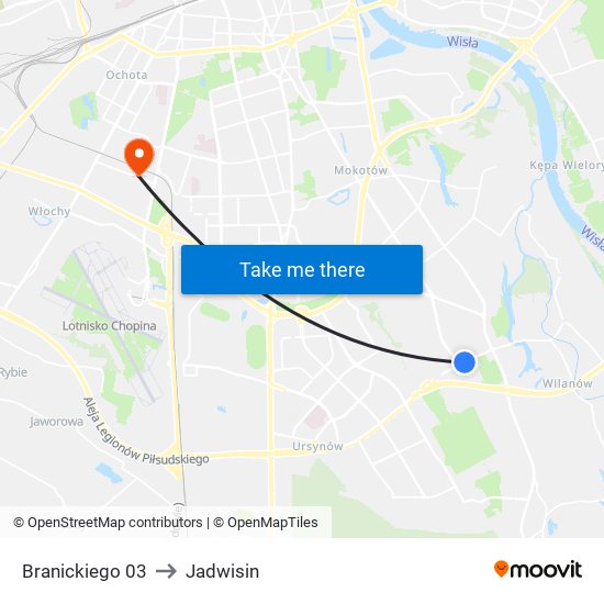 Branickiego 03 to Jadwisin map