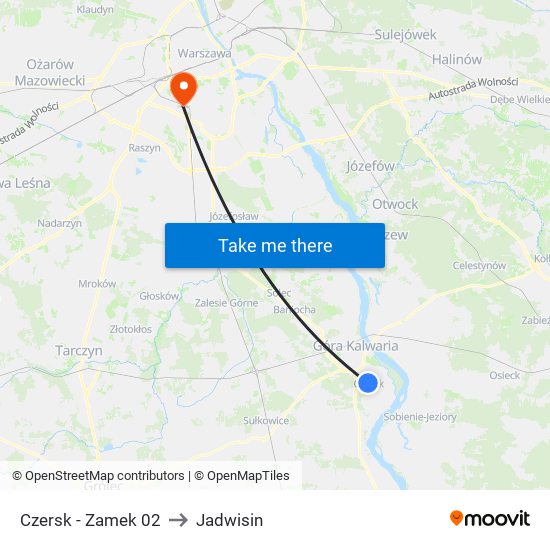 Czersk - Zamek 02 to Jadwisin map