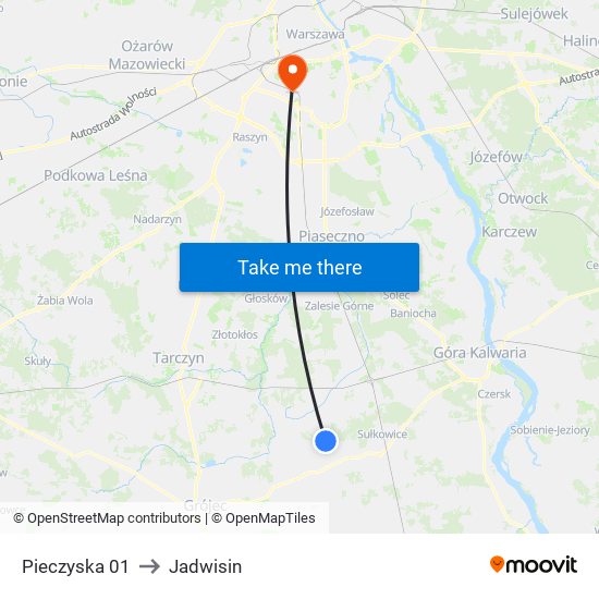 Pieczyska 01 to Jadwisin map