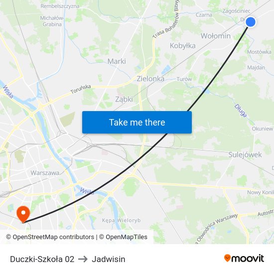 Duczki-Szkoła 02 to Jadwisin map