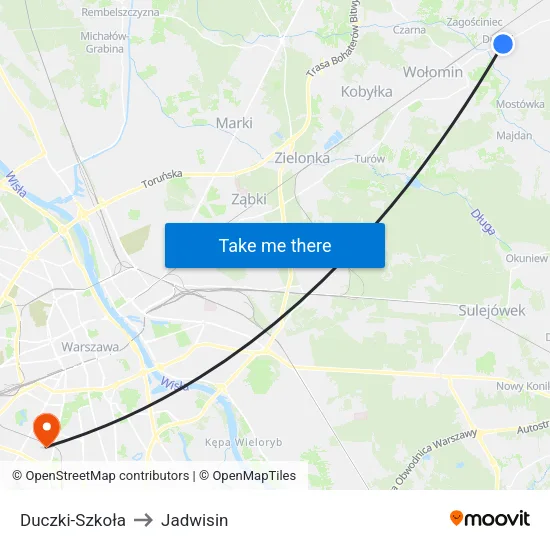 Duczki - Szkoła to Jadwisin map