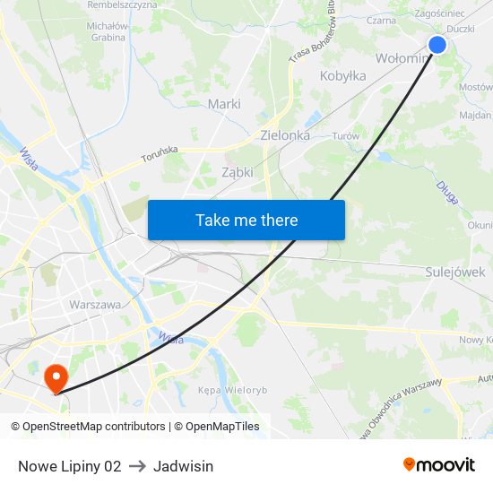 Nowe Lipiny to Jadwisin map