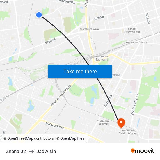 Znana to Jadwisin map