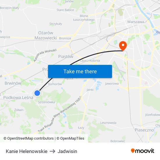 Kanie Helenowskie to Jadwisin map