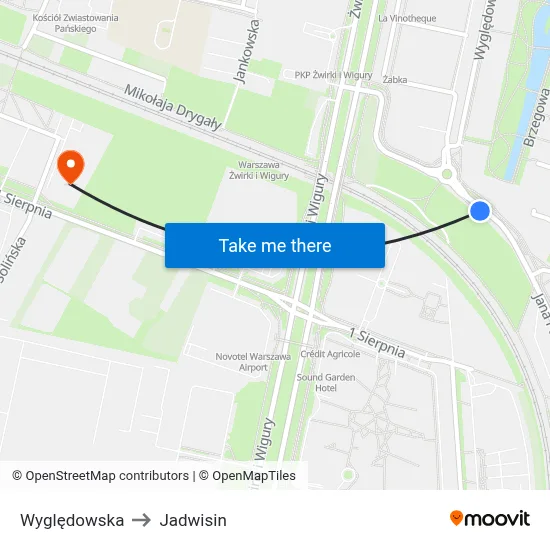 Wyględowska to Jadwisin map