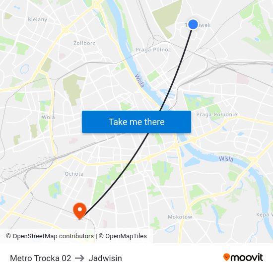 Metro Trocka 02 to Jadwisin map