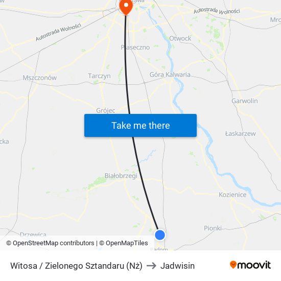 Witosa / Zielonego Sztandaru (Nż) to Jadwisin map