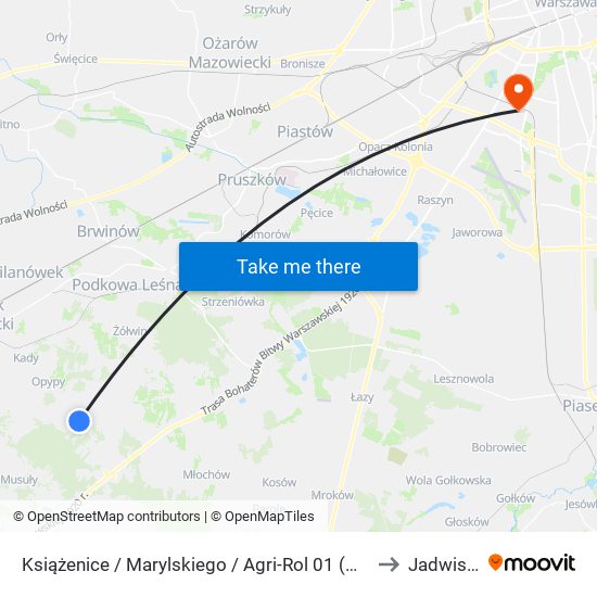 Książenice / Marylskiego / Agri-Rol (Nż) to Jadwisin map