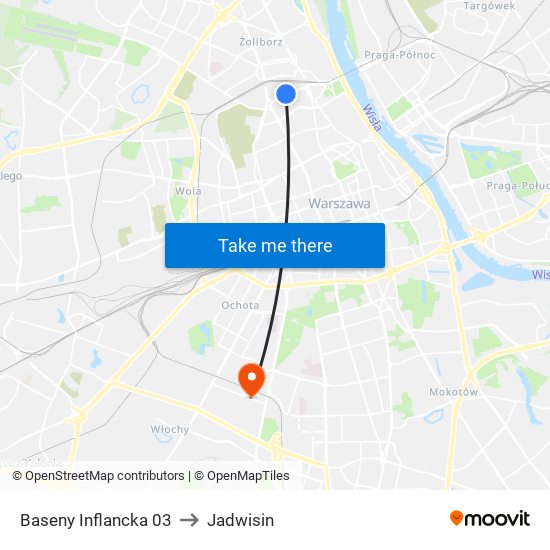 Baseny Inflancka to Jadwisin map