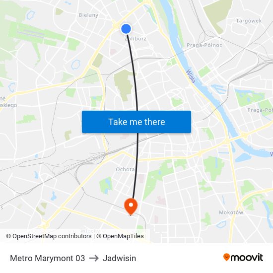 Metro Marymont 03 to Jadwisin map