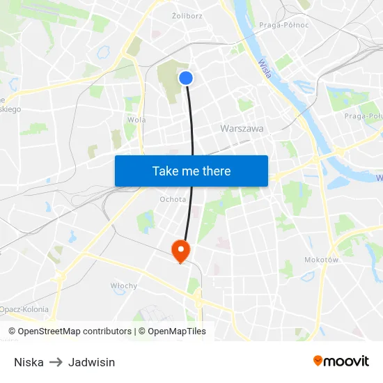 Niska to Jadwisin map