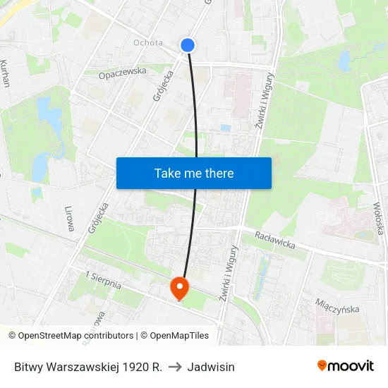 Bitwy Warszawskiej 1920 R. to Jadwisin map